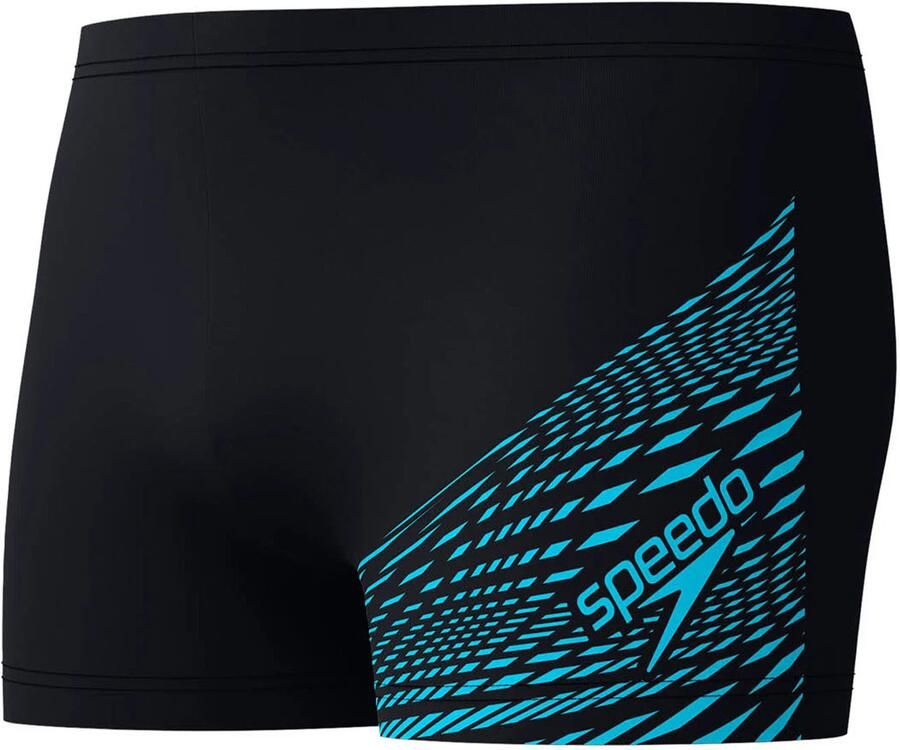 Speedo EnduraFlex zwemboxer Medley Logo zwart blauw