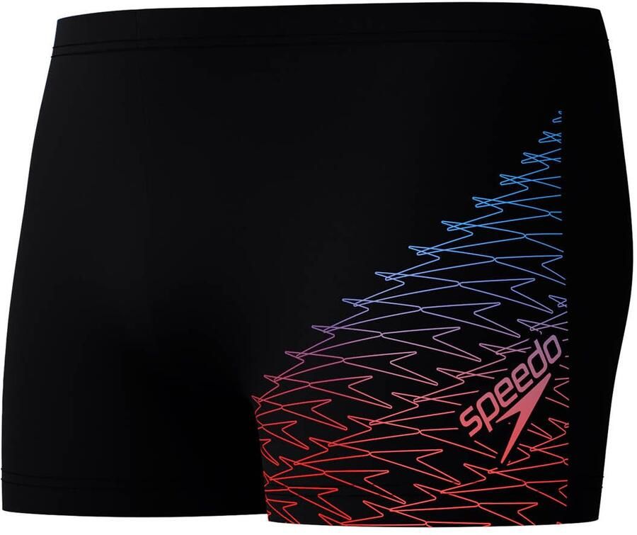 Speedo EnduraFlex zwemboxer Medley Logo zwart oranje - Foto 4