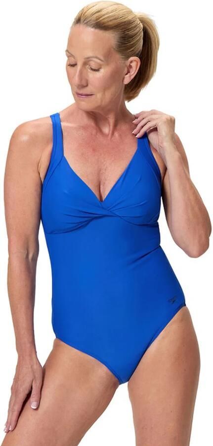 Speedo Enduraflex corrigerend badpak Croos Knot blauw