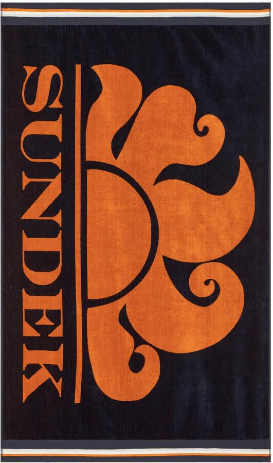 Sundek Strandhanddoek met Logo en Tekst Multicolor Unisex