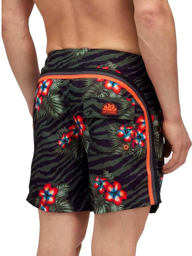 Sundek Printed Elastic Waist Medium Swimshorts