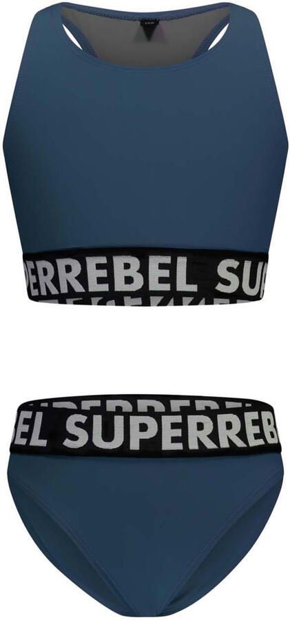 SuperRebel crop bikini Carmel donkerblauw