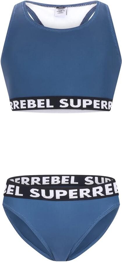 SuperRebel crop bikini Carmel donkerblauw