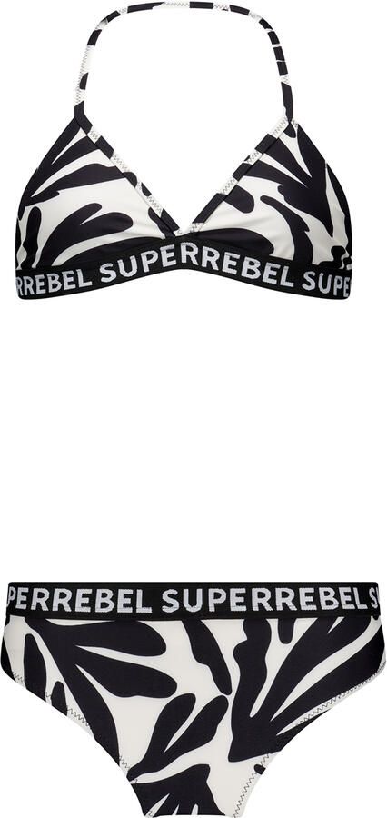 SuperRebel triangel bikini Isla wit zwart - Foto 4