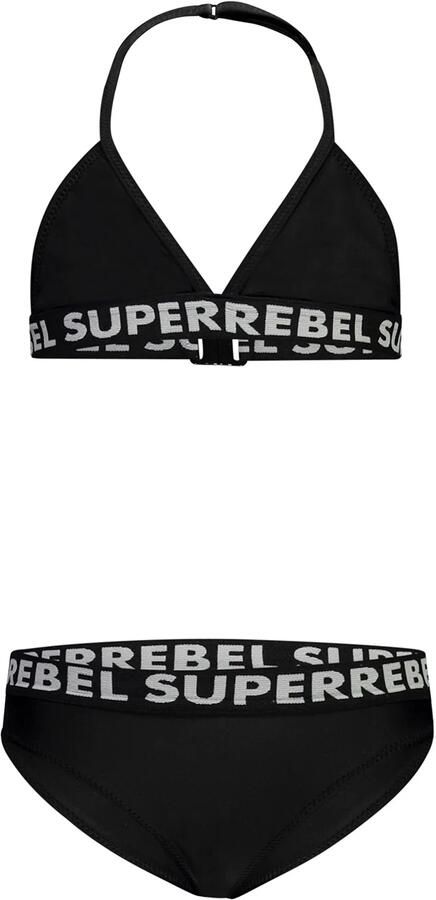 SuperRebel triangel bikini Isla zwart