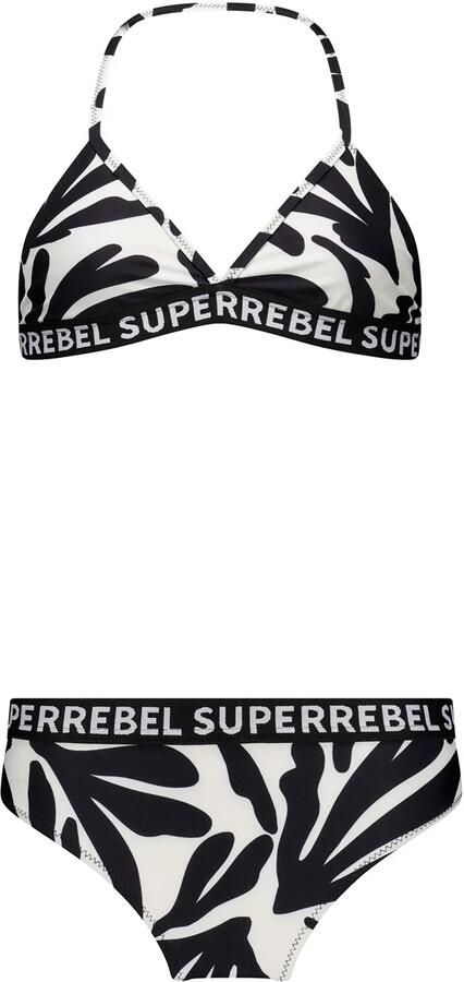 SuperRebel triangel bikini Isla wit zwart - Foto 4