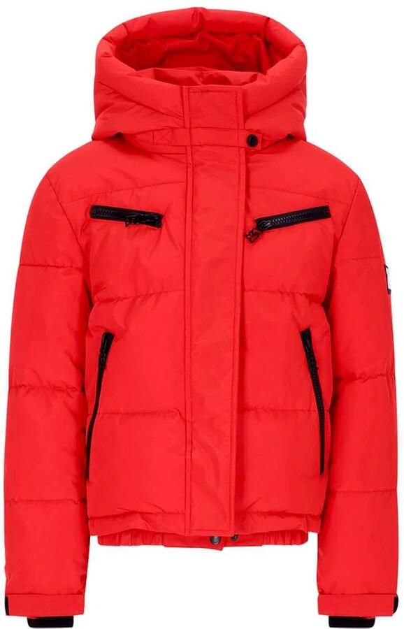 SuperRebel ski-jas rood Skijack Meisjes Polyester Capuchon Effen