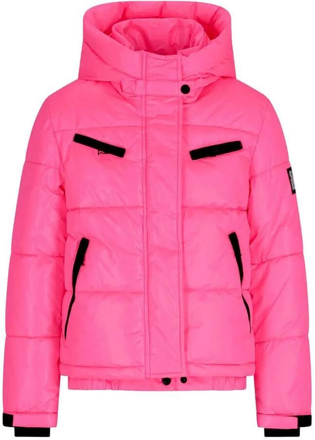 SuperRebel ski-jas roze Skijack Meisjes Polyester Capuchon Effen