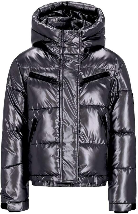 SuperRebel ski-jas antraciet Skijack Grijs Meisjes Polyester Capuchon