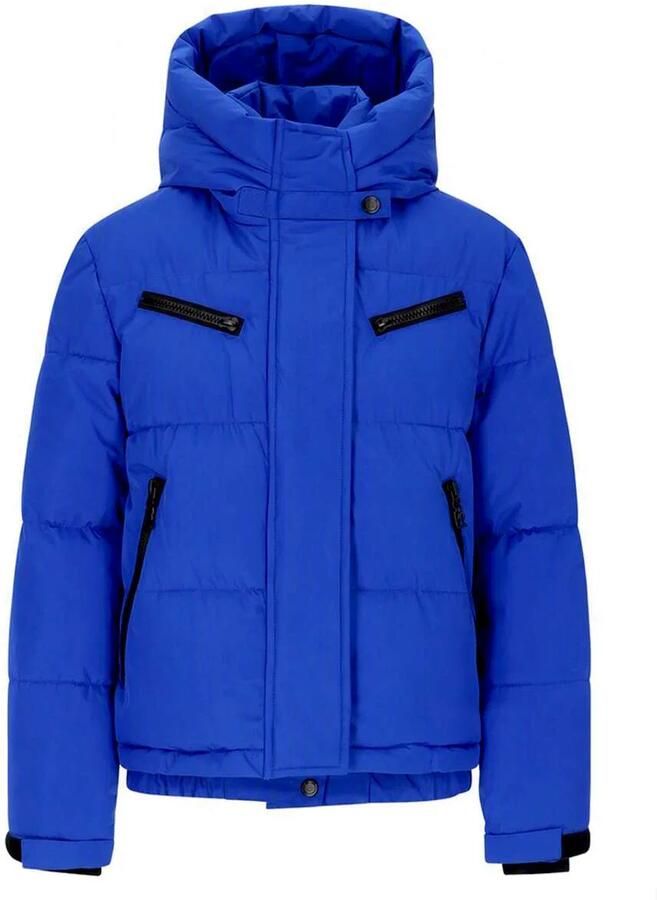 SuperRebel ski-jas kobalt blauw Skijack Meisjes Polyester Capuchon Effen