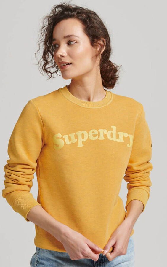 Superdry Dames sweatshirt Cooper Classic 70s Yellow Dames