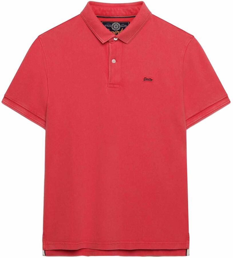 Superdry T-shirt Polo Pique Classic Raspberry Roze