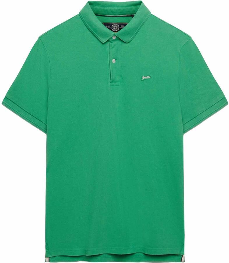 Superdry Polo Shirt Korte Mouw Polo Pique Classic Island Groen