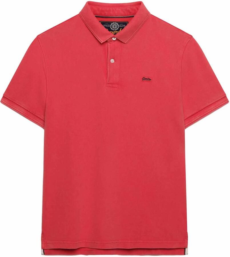 Superdry T-shirt Polo Pique Classic Raspberry Roze - Foto 5