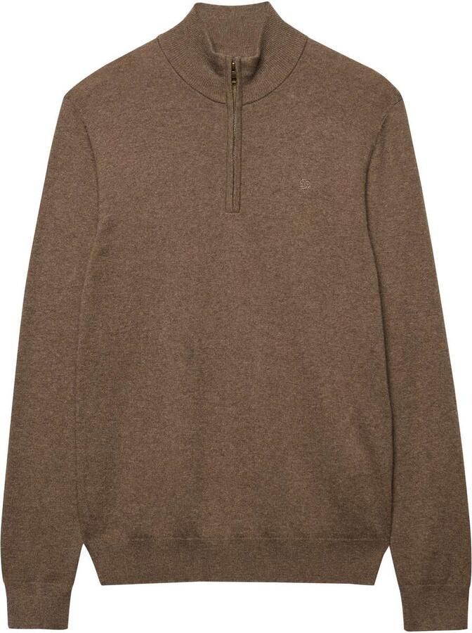 Superdry wollen regular fit gebreide trui biscuit bruin - Foto 4
