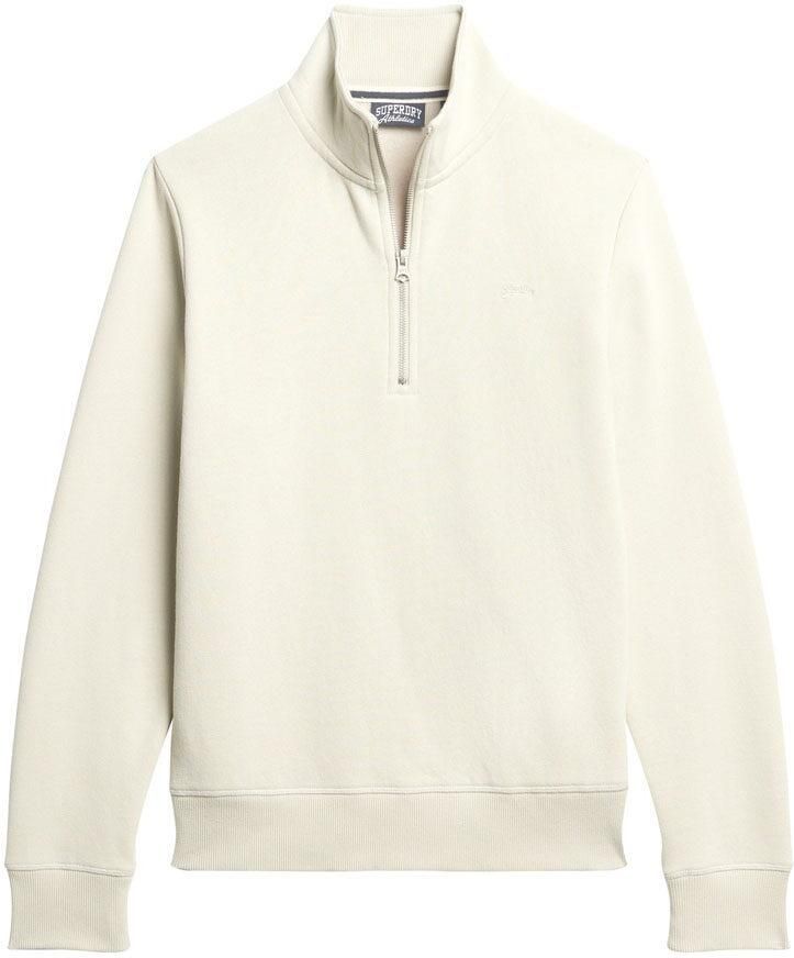 Superdry Essentiële halve rits sweatshirt Beige Heren