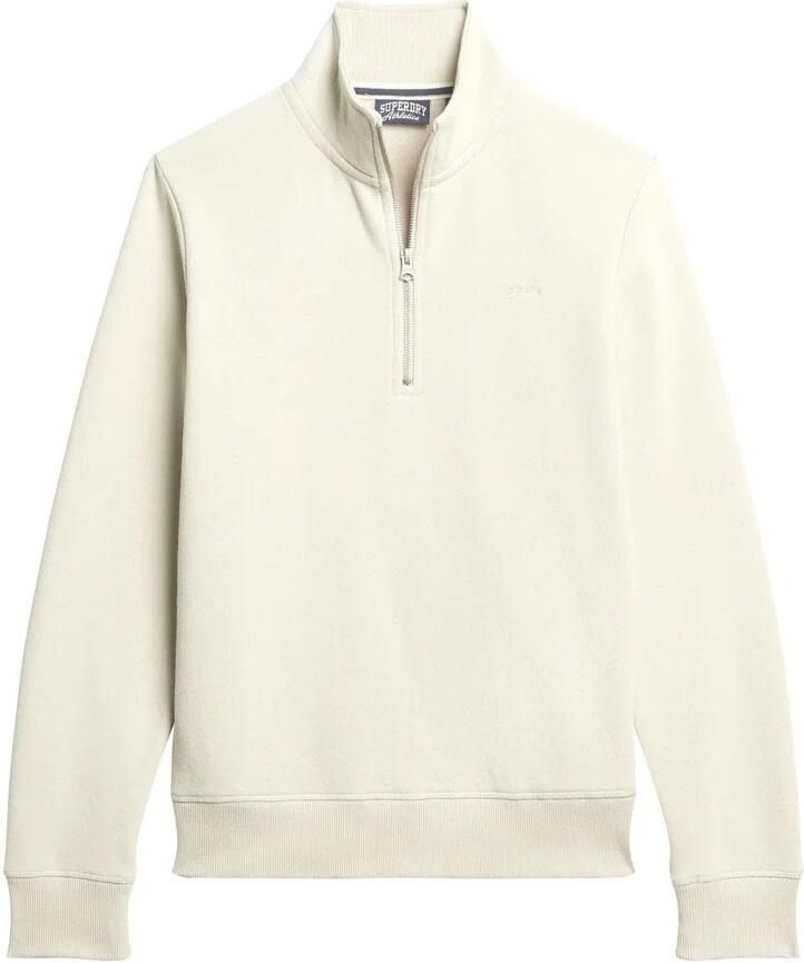 Superdry Essentiële halve rits sweatshirt Beige Heren