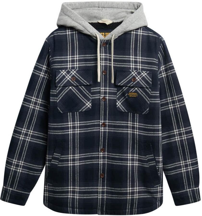 Superdry Overhemd met lange mouwen SURPLUS HOODED CHECK SHIRT