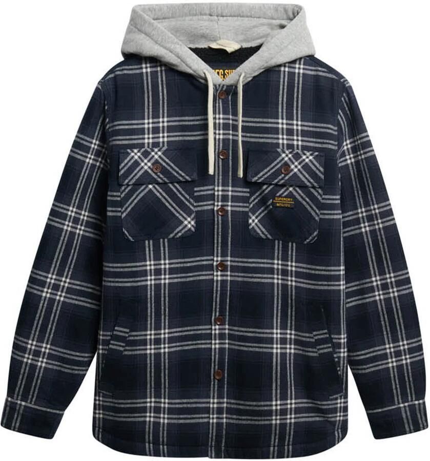 Superdry Overhemd met lange mouwen SURPLUS HOODED CHECK SHIRT
