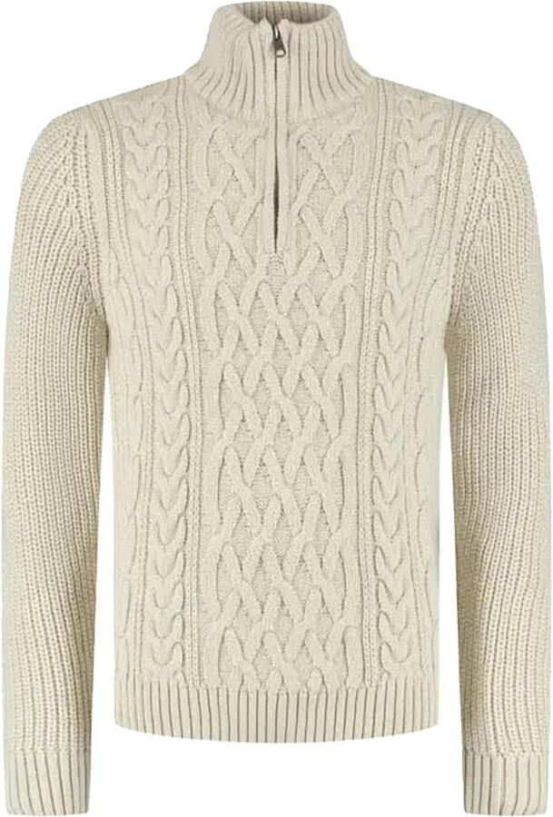 Superdry Sweater Half Zip Pullover Jacob Cable Ecru - Foto 3