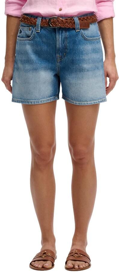 Superdry Mid Rise Denim Short Dames