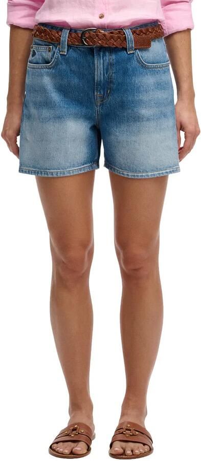 Superdry Mid Rise Denim Short Dames