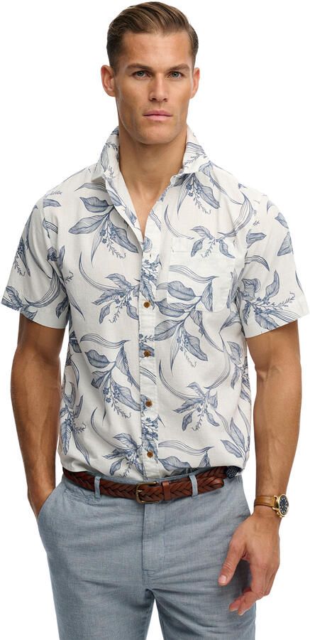 Superdry Overhemd Korte Mouw Vintage Loom shirt met korte mouwen
