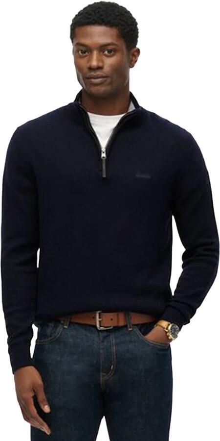Superdry Wool Blend Half Zip Sweater Heren - Foto 2