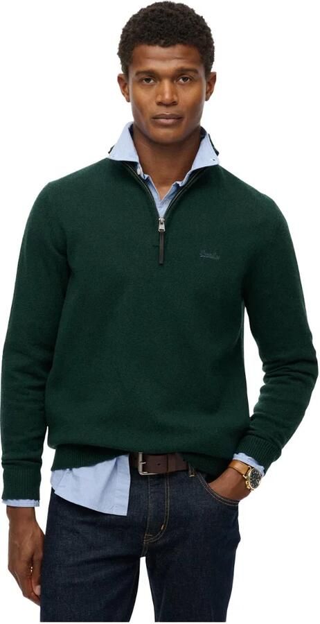 Superdry Wool Blend Half Zip Sweater Heren - Foto 2