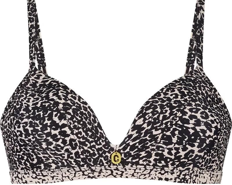 Ten Cate Beach TC WOW voorgevormde triangel bikinitop zwart ecru