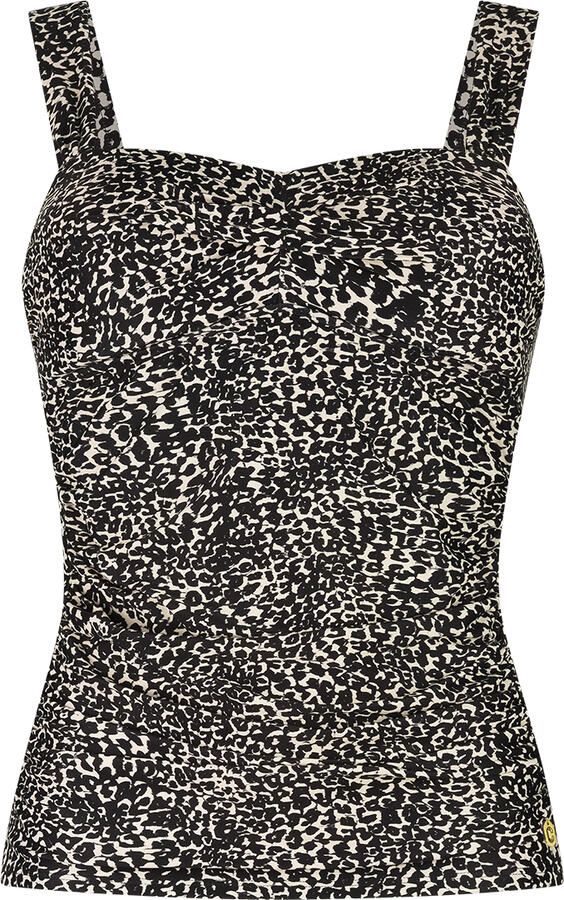 Ten Cate Beach TC WOW voorgevormde tankini bikinitop zwart ecru - Foto 3