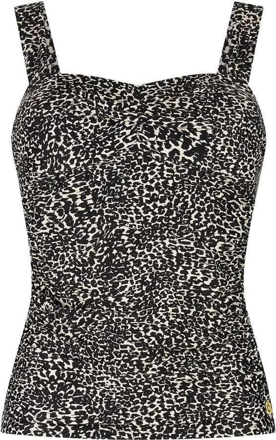 Ten Cate Beach TC WOW voorgevormde tankini bikinitop zwart ecru - Foto 3