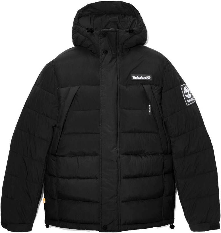 Timberland Zwarte Pufferjas met Ritssluiting Black Heren