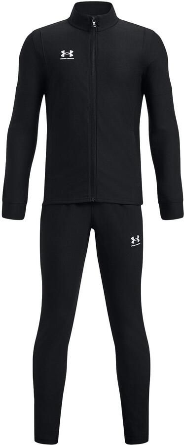 Under Armour Junior trainingspak zwart wit Polyester Opstaande kraag 140