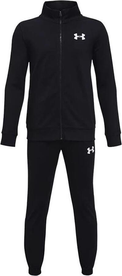 Under Armour trainingspak zwart wit Jongens Polyester Opstaande kraag Logo 152 - Foto 7