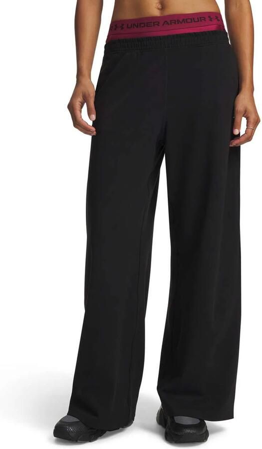 Under Armour wide leg broek van sweatstof met logoprint - Foto 2