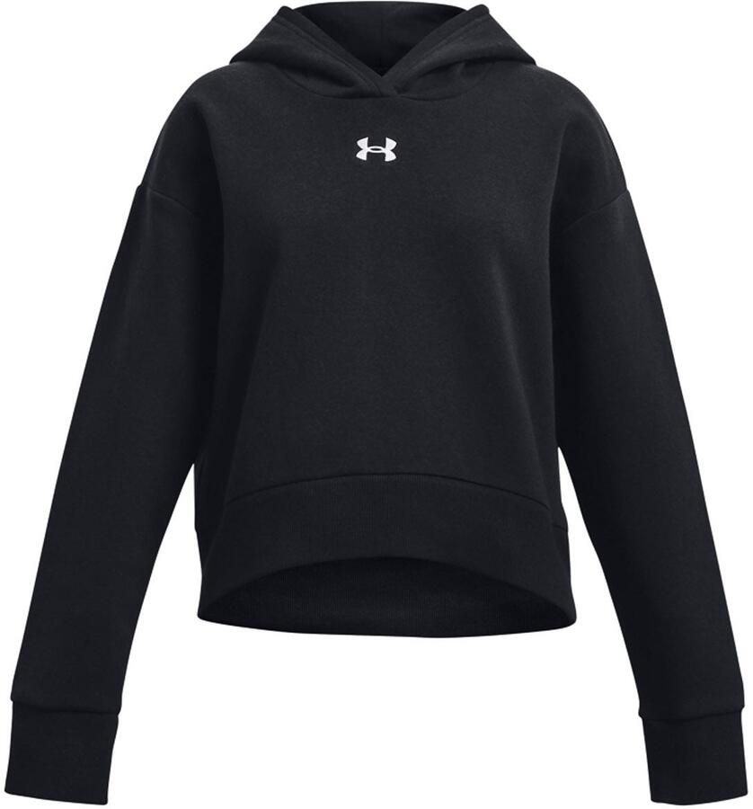 Under Armour hoodie Rival Fleece zwart Sweater Katoen Capuchon Effen 152