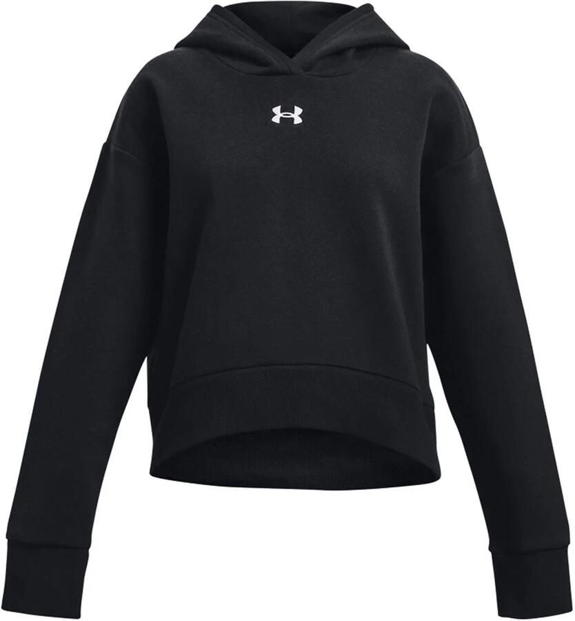 Under Armour hoodie Rival Fleece zwart Sweater Katoen Capuchon Effen 140