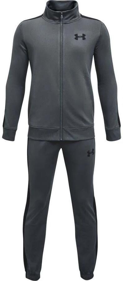 Under Armour trainigspak grijs zwart Trainingspak Jongens Polyester Opstaande kraag 176