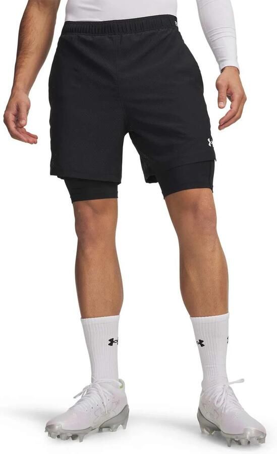 Under Armour relaxed fit sportshorts in dubbele-laagjeslook - Foto 4