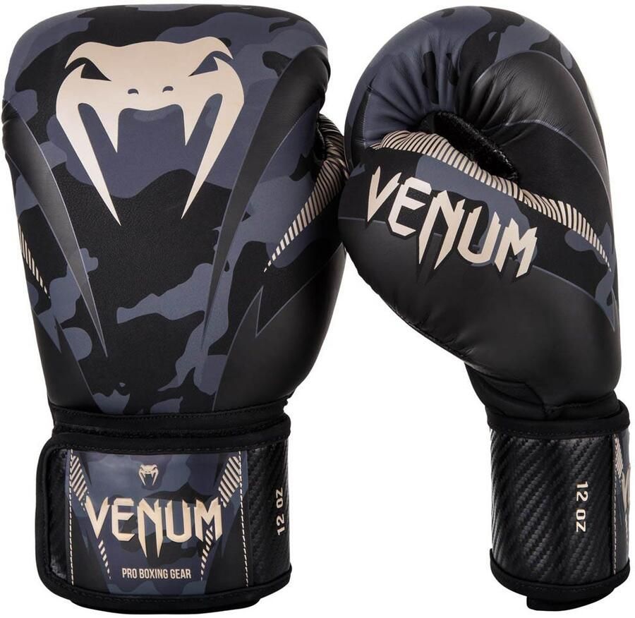 Venum Impact Boxing Gloves Black- Black