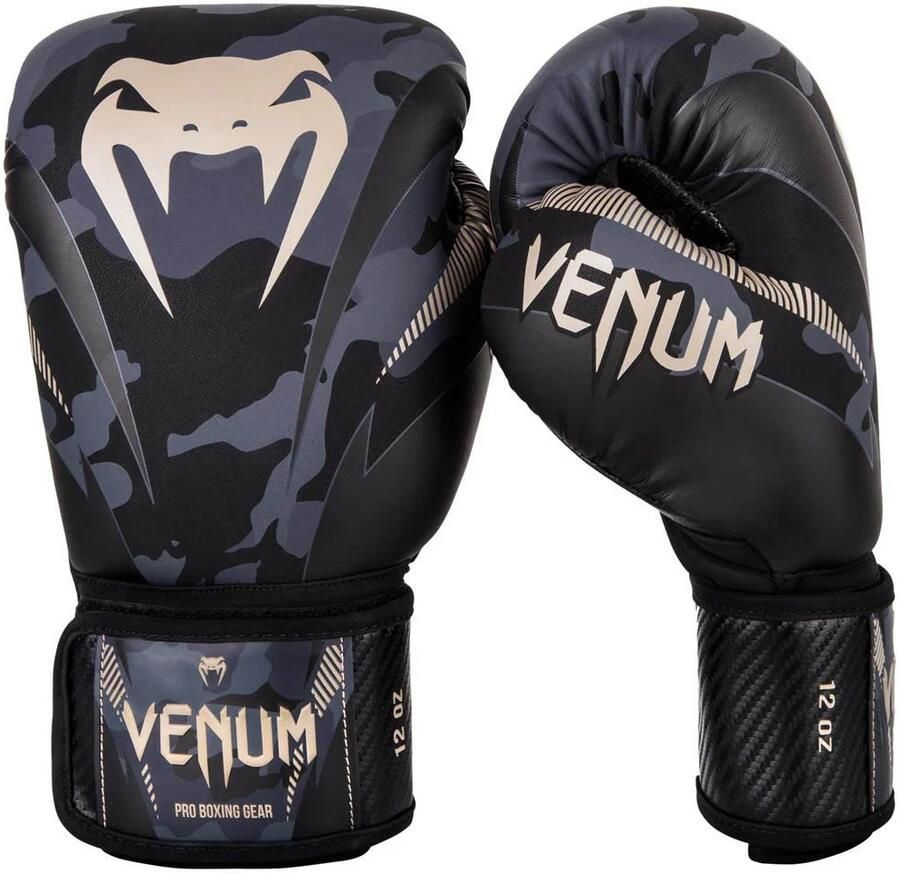 Venum Impact Boxing Gloves Black- Black