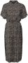 VERO MODA jurk VMBUMPY met panterprint en ceintuur bruin zwart offwhite - Thumbnail 3