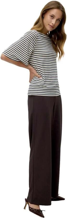 VERO MODA wide leg casual broek bruin - Foto 3