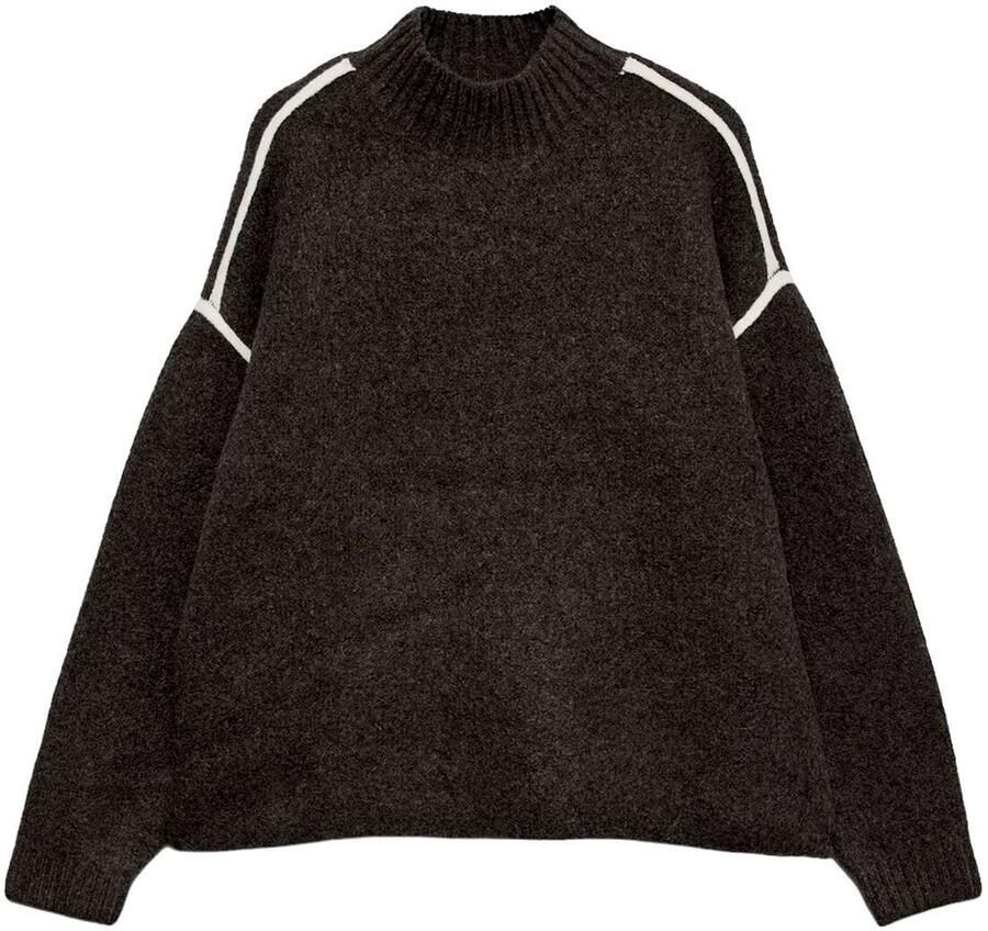 Vero Moda Pullover met contrastpaspel aan de mouw - Foto 4