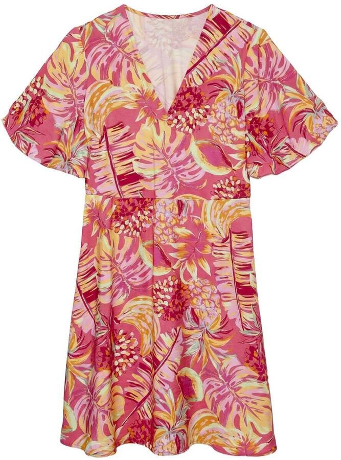 VERO MODA viscose mini jurk met print roze - Foto 3