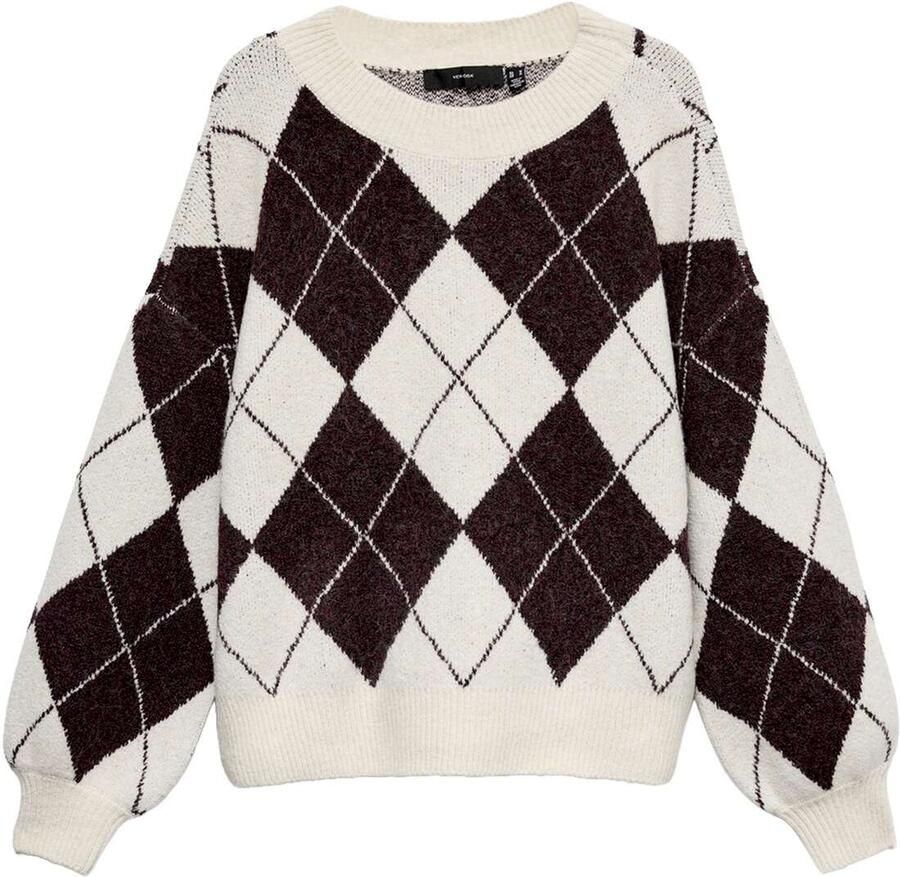 Vero moda Doffy Jacquard Gebreide Trui - Foto 3