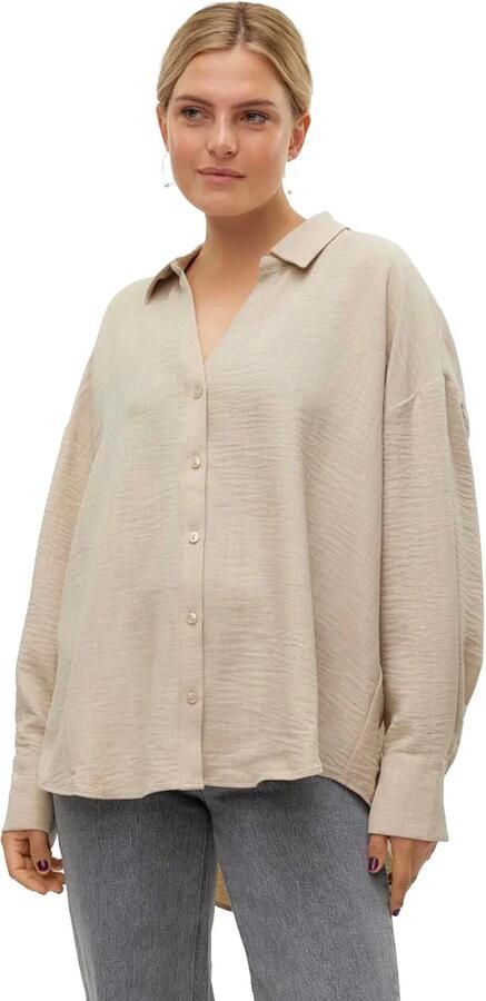 Vero Moda Blouse met lange mouwen VMMELANEY QUEENY LS SHIRT WVN NOOS - Foto 9