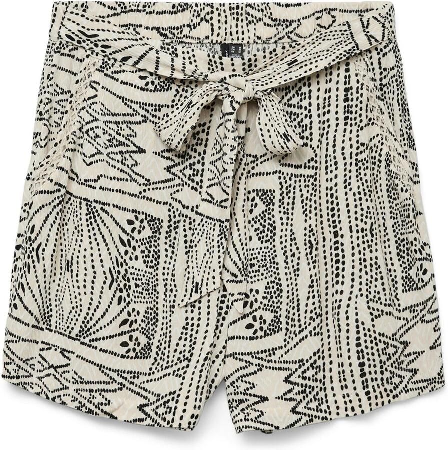 VERO MODA rechtvallend high waist casual short crème