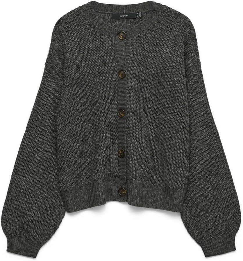 Vero Moda Relaxed fit gebreid jack met enkele knoopsluiting model 'LEA' - Foto 3
